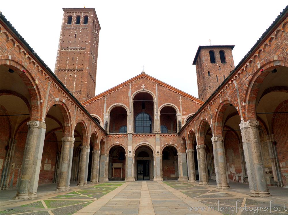 Milan (Italy) - Portico of the Basilica of Sant'Ambrogio